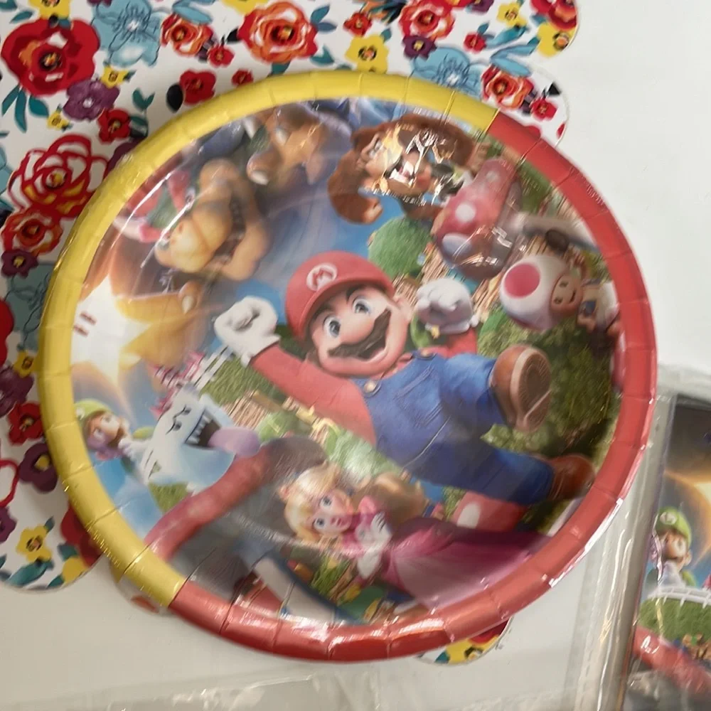 Super Mario Party Supplies Set - Red and Yellow
